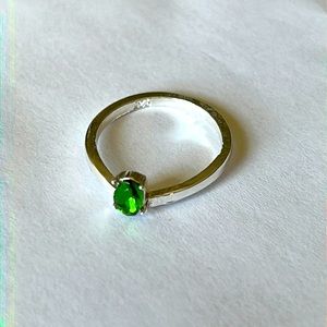 Sterling Silver Ring with Crystal stone